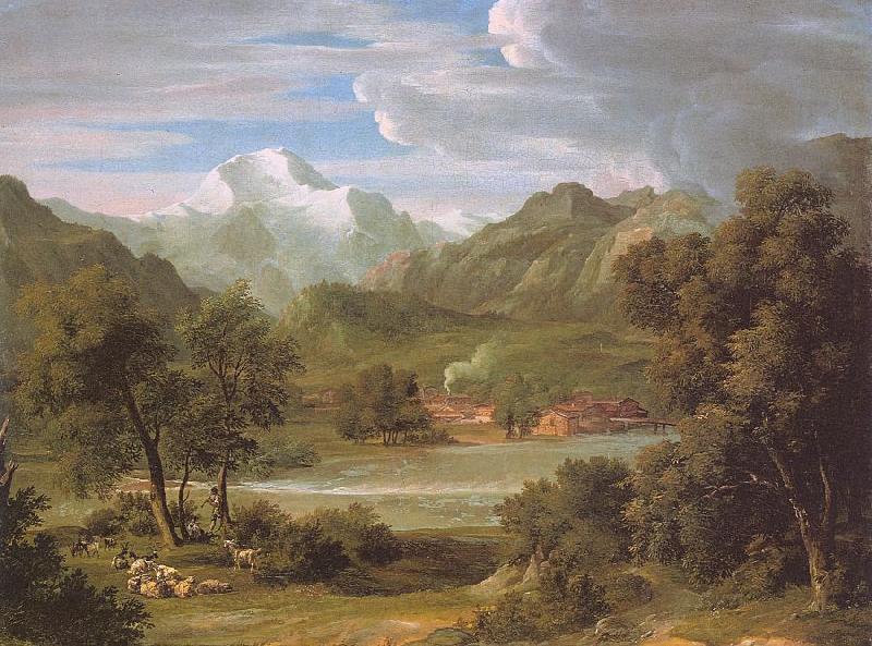 Joseph Anton Koch The Lauterbrunnen Valley oil painting image